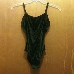Black velvet one piece